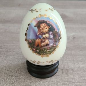 M.J Hummel Porcelain Egg Collection "Umbrella Girl